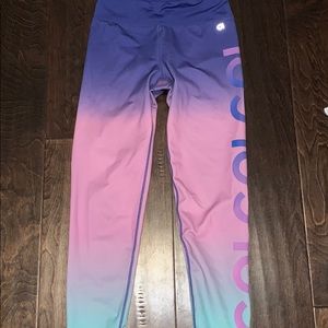 purple pink and teal gap fit leggings